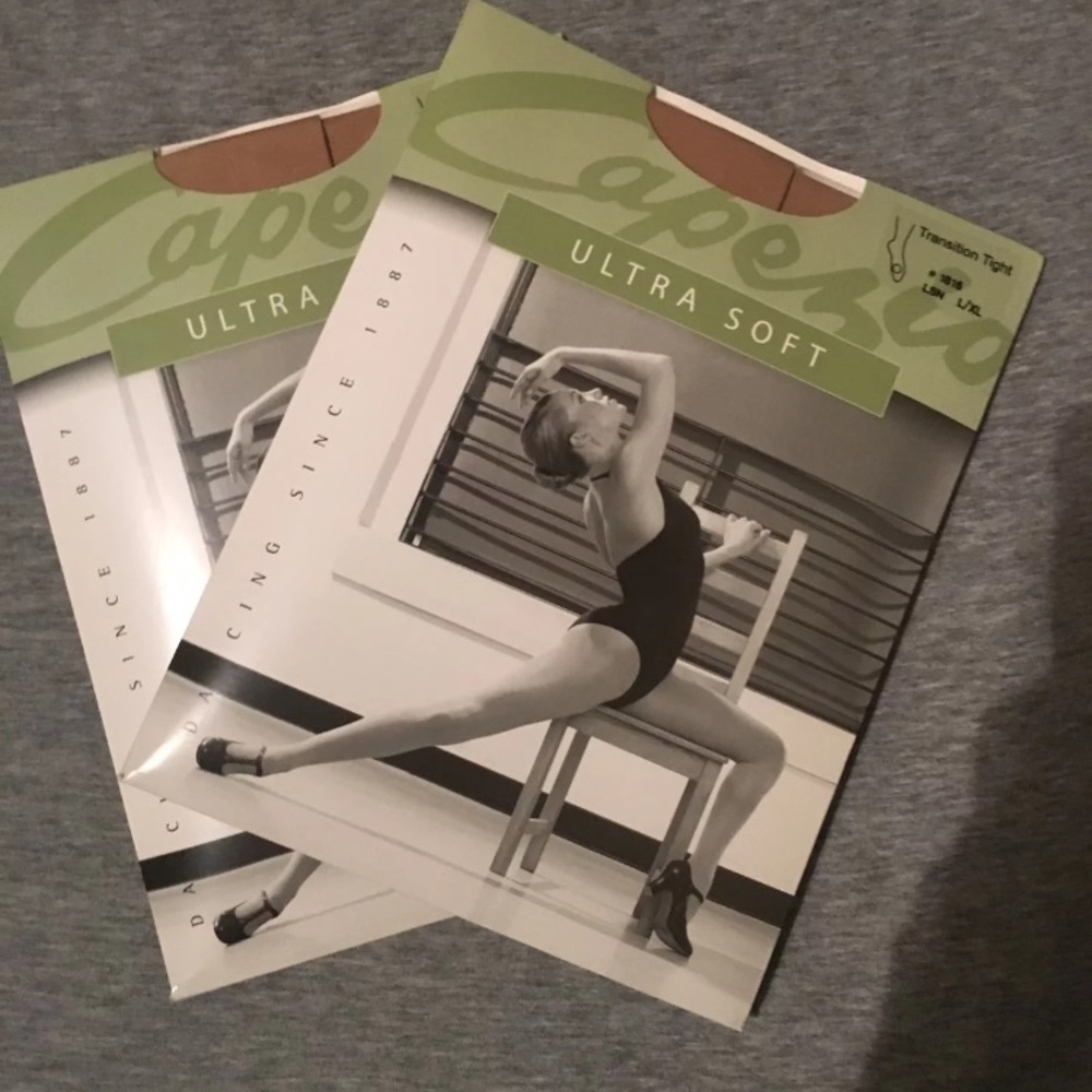 2 Pair Capezio transition tights